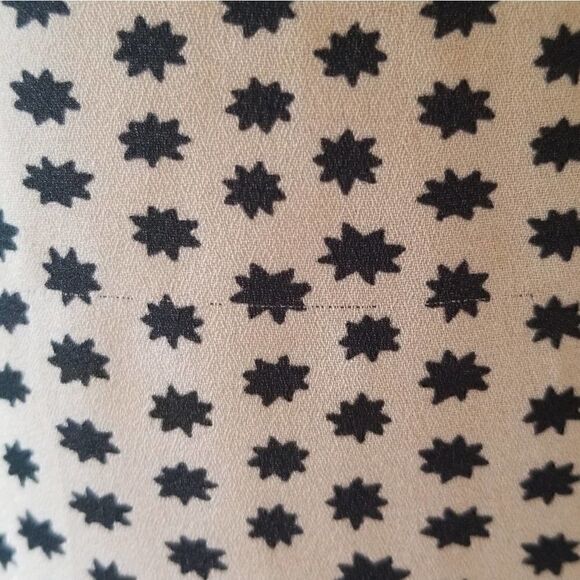 Dressbarn Stud Roll Sleeve Blouse Tan Black - Picture 8 of 8